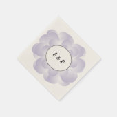 Serviette En Papier Lavande Fleur Coeur (Coin)