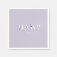 Lavande Floral Baby shower personnalisé Cocktail