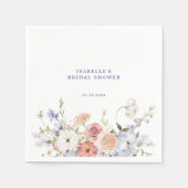 Serviette En Papier Lavande Florale Printanière Fête de Mariage (Devant)