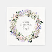 Serviette En Papier Lavande Flore Végétation Foliage Garland (Devant)