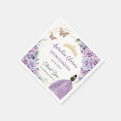 Serviette En Papier Lavande Lilac violette Floral Quinceañera Princess (Coin)