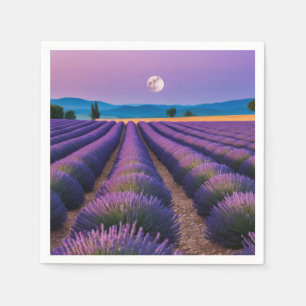 Serviette En Papier Lavande Nature Extérieur Paysage Calme Paisible