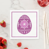 Serviette En Papier Lavande Oeuf de Pâques classique chic (En situation)