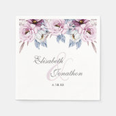 Serviette En Papier Lavande romantique & Poudre Bleu Floral Fleur (Devant)