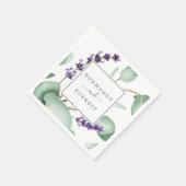 Serviette En Papier Lavande rustique et Mariage d'eucalyptus (Coin)