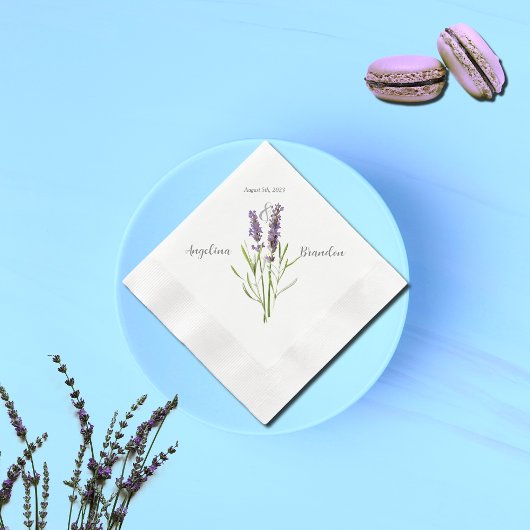 Serviette En Papier lavande vintage pour mariage