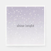 Serviette En Papier Lavande violet blanc Bokeh Confetti (Devant)