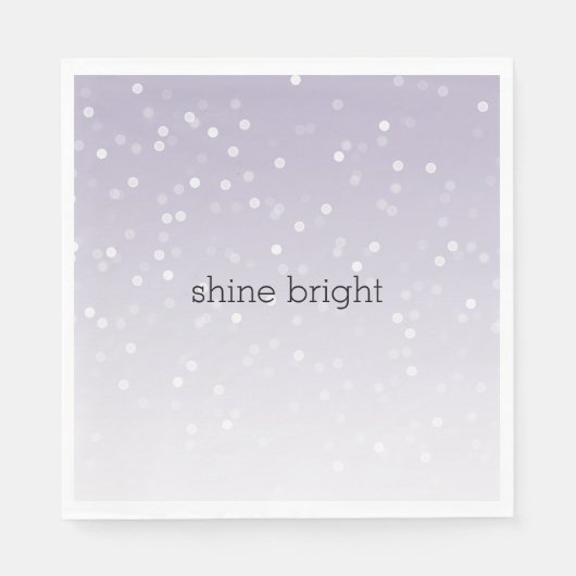 Serviette En Papier Lavande violet blanc Bokeh Confetti (Devant)