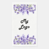 Serviette En Papier Lavande violet fleurons business logo (Devant)