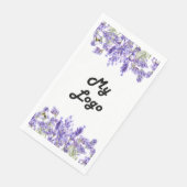 Serviette En Papier Lavande violet fleurons business logo (Coin)