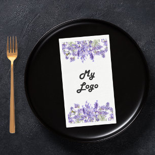 Serviette En Papier Lavande violet fleurons business logo