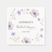 Serviette En Papier Lavande Violet Purple Ressort Fête des mariées flo (Devant)