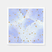 Serviette En Papier Lavendar Golden Star Motif (Devant)