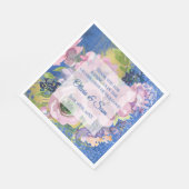 Serviette En Papier Lavender Blues Aquarelle Floral Parties scintillan (Coin)