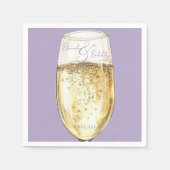 Serviette En Papier Lavender Bridal Brunch & Bubbly Shower Cocktail (Devant)