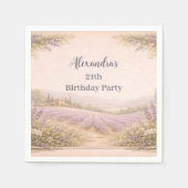 Serviette En Papier Lavender Field Garden Birthday (Devant)