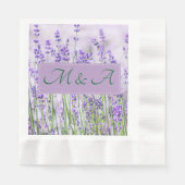 Serviette En Papier Lavender Fields Mariage Poupées serviettes (Devant)