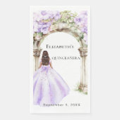 Serviette En Papier Lavender florals arch dress Quinceanera (Devant)