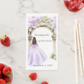 Serviette En Papier Lavender florals arch dress Quinceanera (En situation)