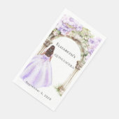 Serviette En Papier Lavender florals arch dress Quinceanera (Coin)