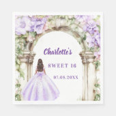Serviette En Papier Lavender florals arch dress Sweet 16 luncheon (Devant)