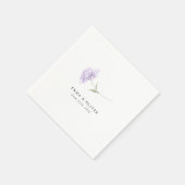 Serviette En Papier Lavender Lilac Hydrangea Personalized Wedding (Coin)