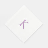 Serviette En Papier Lavender Monogramme Luncheon Napkins (Coin)