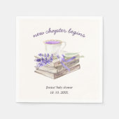 Serviette En Papier Lavender Nouveau Chapitre Commence Le Baby shower  (Devant)