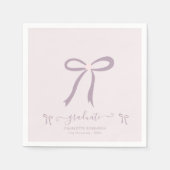 Serviette En Papier Lavender Pink Bow Graduation Party (Devant)