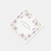 Serviette En Papier Lavender Purple Rose Wedding (Coin)