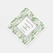 Serviette En Papier Lavender White Delphinium Flowers Bridal Wedding (Coin)