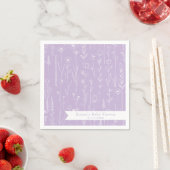Serviette En Papier Lavender Wildflower Baby Shower | Floral Pattern  (En situation)