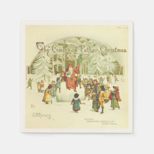 Serviette En Papier L'avènement du Père Noël
