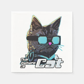 Serviette En Papier L'avenir est le chat