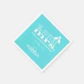 Serviette En Papier L'avenir Mme Aqua Fête des mariées bleue (Coin)