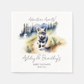 Serviette En Papier L'aventure à thème Wolf attend la vaisselle baby s (Devant)