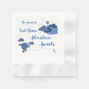 Serviette En Papier L'aventure attend la conception de baby shower