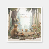 Serviette En Papier L'aventure attend le Baby shower des bois (Devant)