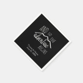 Serviette En Papier L'aventure commence donc Rustic Mountain Mariage (Coin)