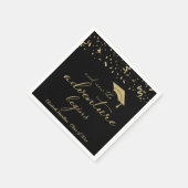 Serviette En Papier L'aventure commence Gold Foil Graduation (Coin)