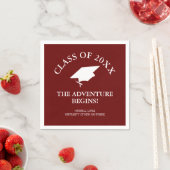 Serviette En Papier L'aventure commence la graduation (En situation)