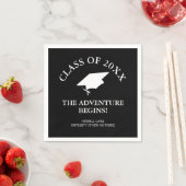 Serviette En Papier L'aventure commence la graduation (En situation)
