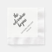 Serviette En Papier L'Aventure Commence Les Serviettes De Mariage Pers (Devant)