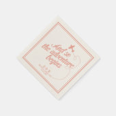 Serviette En Papier L'aventure commence | Mariage de destination - Ros (Coin)