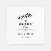 Serviette En Papier L'aventure commence ⎥ Mariage rustique (Devant)