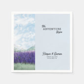 Serviette En Papier L'aventure commence Mountain Lavender Mariage (Devant)