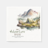 Serviette En Papier L'aventure commence nature sauvage serviettes à th (Devant)