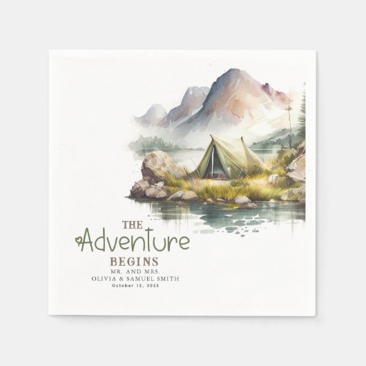 Serviette En Papier L'aventure commence nature sauvage serviettes à th (Devant)
