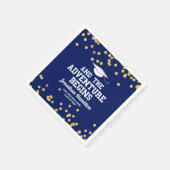 Serviette En Papier L'aventure commence Navy Blue Grad Party (Coin)