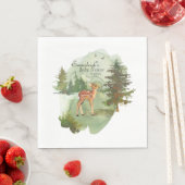Serviette En Papier L'aventure commence Rustic Deer Baby shower (En situation)